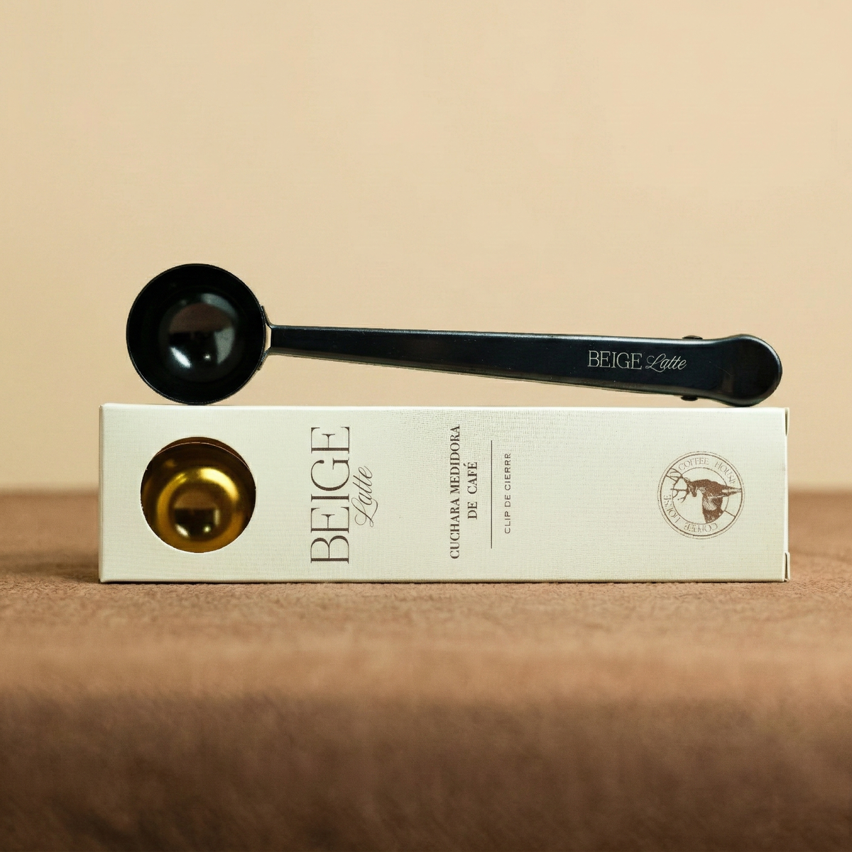 Cucharilla medidora Beige Latte 10 gr · Acero inoxidable