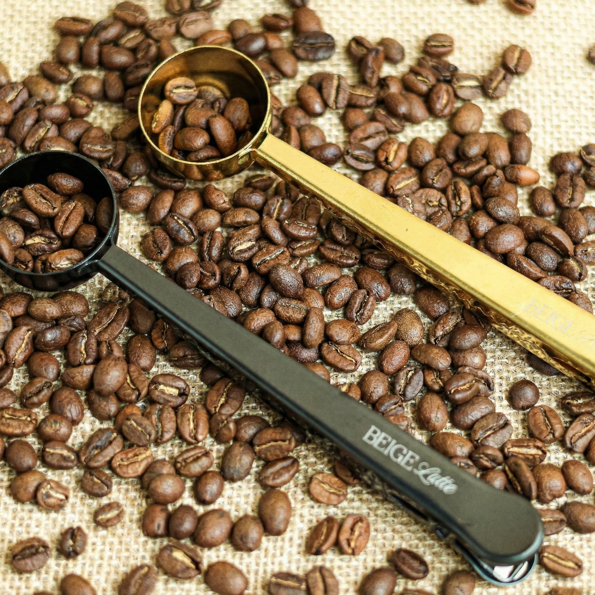 Cucharilla medidora Beige Latte 10 gr · Acero inoxidable