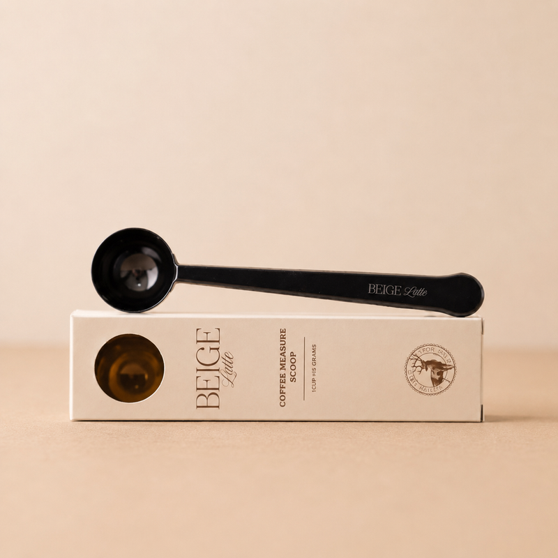 Cucharilla medidora Beige Latte 10 gr · Acero inoxidable